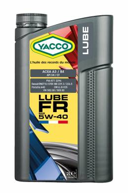 Yacco Lube - Lube FR 5W40 100% synthèse pour Automobile