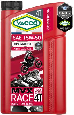 Synthetic 100% Moto / quad / Karting MVX RACE 4T SAE 15W50