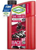 Synthetic 100% Moto / quad / Karting Yacco MVX RACE 4T SAE 15W50