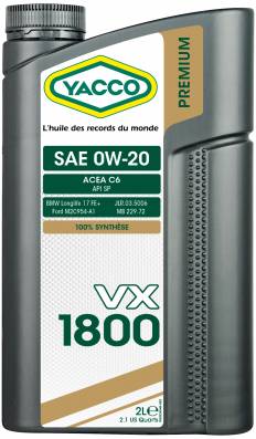 Synthetic 100% Automobile VX 1800 - SAE 0W20